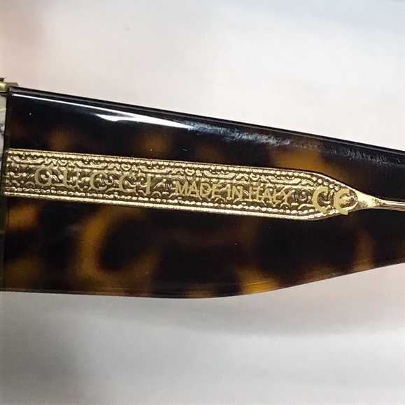 💯 Original Gucci 0484 Havana Pink Snake Fantasy Leather Fashion Oversized Sungl - Picture 13 of 15